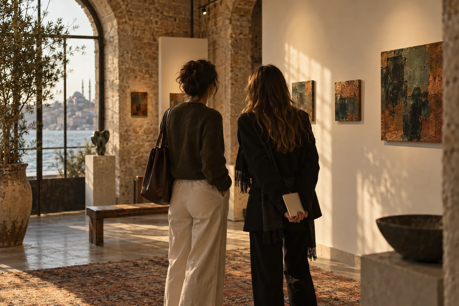 bir galeri ziyareti